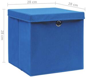 Niebieski zestaw składanych pudełek 4 sztuki - Dazo 3X