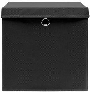 Komplet 4 czarnych składanych pudełek - Dazo 4X