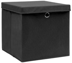 Komplet 4 czarnych pudełek do przechowywania - Dazo 3X