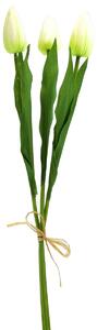 Sztuczny bukiet tulipanów kremowy, 50 cm