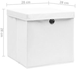 Zestaw 4 białych składanych pudełek - Dazo 3X