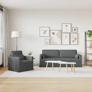 ModuÅowy zestaw sof ciemnoszary z metalowÄ ramÄ i ergonomicznymi siedziskami