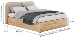 Łóżko z pojemnikiem na pościel Wood