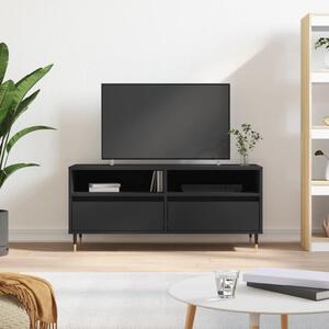 Szafka pod TV, czarna, 100x34,5x44,5cm, materiał drewnopochodny