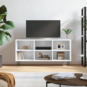 Szafka pod TV, biała, 103,5x30x50 cm, materiał drewnopochodny