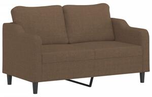 Sofa 2-osobowa, brÄ zowa, 140 cm, tapicerowana tkaninÄ
