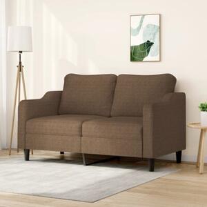 Sofa 2-osobowa, brÄ zowa, 140 cm, tapicerowana tkaninÄ