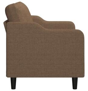 Sofa 2-osobowa, brÄ zowa, 140 cm, tapicerowana tkaninÄ