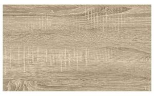 Półki ścienne, 2 szt., kolor dębu i biel, 50x23x3,8 cm, mdf
