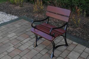 Krzesło ogrodowe z podłokietnikami Królewskie aluminium - wiśnia