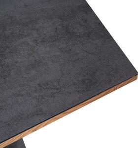 EMWOmeble Stół rozkładany 140-180 CONCORD / blat - dąb złoty, ciemny popiel, noga - dąb złoty