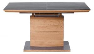 EMWOmeble Stół rozkładany 140-180 CONCORD / blat - dąb złoty, ciemny popiel, noga - dąb złoty