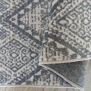 Szary prostokątny dywan z wzorami - Fivo 3X