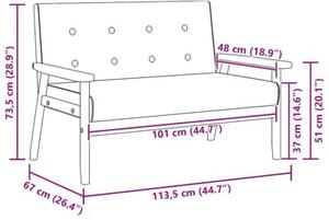 Sofa, 2-osobowa czarna, sztuczna skÃ³ra