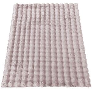 Różowy dywan 3D z długim miękkim włosiem - Gliko
