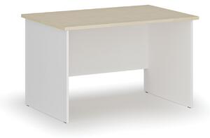 Biurko biurowe proste PRIMO WHITE, 1200 x 800 mm, biały/wiśnia