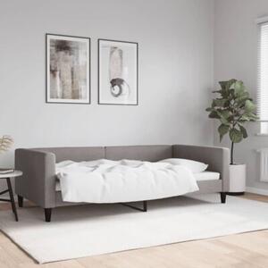 Sofa z funkcją spania, kolor taupe, 100x200 cm, obita tkaniną