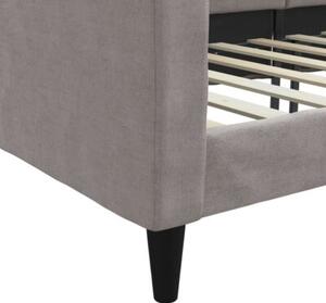 Sofa z funkcją spania, kolor taupe, 100x200 cm, obita tkaniną