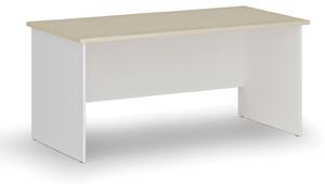 Biurko biurowe proste PRIMO WHITE, 1600 x 800 mm, biały/brzoza