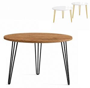 Stolik 80 cm okrągły nierozkładany, nogi Metalowe „ Hairpin legs_ ” | ArtD Home