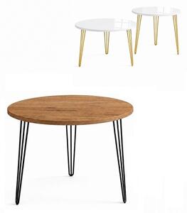 Stolik 50 cm okrągły nierozkładany, nogi Metalowe „ Hairpin legs_ ” | ArtD Home
