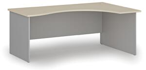 Biurko biurowe ergonomiczne PRIMO GRAY, 1800 x 1200 mm, prawe, szary/grafit