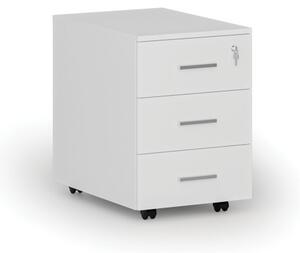 Kontener biurowy mobilny PRIMO WHITE, 3 szuflady, biały