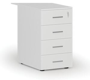 Kontener biurowy z szufladami PRIMO WHITE, 4 szuflady, biały