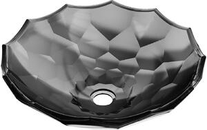 Mexen Inga szklana umywalka nablatowa 44 x 44 cm, czarna - 24074470
