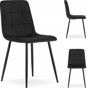 Krzeso Tapicerowane Welurowe Velvet Do Salonu Kuchni Jadalni Cube