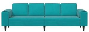 Nowoczesna sofa turkusowa do salonu - elegancki minimalizm i komfort dla 4 osÃ³b