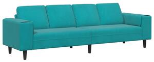Nowoczesna sofa turkusowa do salonu - elegancki minimalizm i komfort dla 4 osÃ³b
