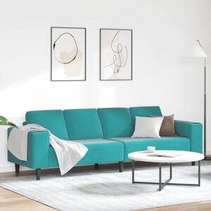 Nowoczesna sofa turkusowa do salonu - elegancki minimalizm i komfort dla 4 osÃ³b