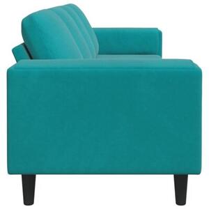 Nowoczesna sofa turkusowa do salonu - elegancki minimalizm i komfort dla 4 osÃ³b