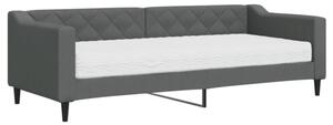 Sofa z materacem do spania, ciemnoszara, 80x200 cm, tkanina