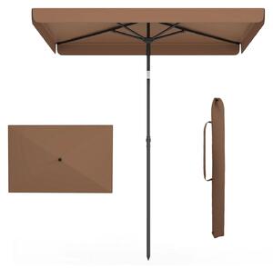 Parasol KOMFOTTEU 200 x 130 cm, prostoktny parasol balkonowy z ktem nachylenia 30°, skadany parasol ogrodowy z 4 ebrami i torb transportow, parasol ogrodowy na taras, do ogrodu i na balkon, bez podstawy