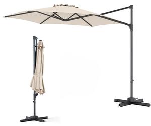 Parasol ogrodowy o rednicy 3 m, parasol z obrotem o 360°, otworem wentylacyjnym, podstaw krzyow, korb, z regulacj nachylenia, duy parasol tarasowy, parasol ogrodowy do ogrodów, tarasów, stref przy basenie i kawiarni