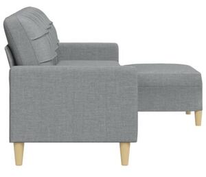 Sofa 3-osobowa z podnÃ³Å¼kiem, jasnoszary, 210 cm, tkaninÄ