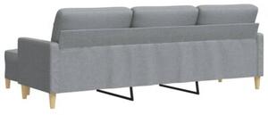Sofa 3-osobowa z podnÃ³Å¼kiem, jasnoszary, 210 cm, tkaninÄ