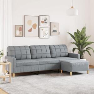 Sofa 3-osobowa z podnÃ³Å¼kiem, jasnoszary, 210 cm, tkaninÄ