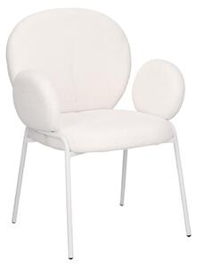 KRZESO TAPICEROWANE Bianco biae boucle Z PODOKIETNIKAMI