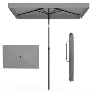 Parasol KOMFOTTEU 200 x 130 cm, prostoktny parasol balkonowy z ktem nachylenia 30°, skadany parasol ogrodowy z 4 ebrami i torb transportow, parasol ogrodowy na taras, do ogrodu i na balkon, bez podstawy