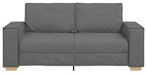 Sofa 2-osobowa ciemnoszara 180x78x84 cm tkanina