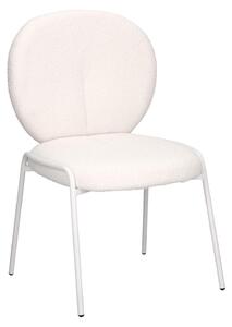 KRZESO TAPICEROWANE Bianco biae boucle METALOWE NOGI