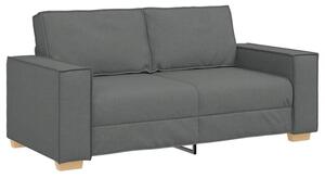 Sofa 2-osobowa ciemnoszara 180x78x84 cm tkanina