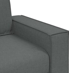 Sofa 2-osobowa ciemnoszara 180x78x84 cm tkanina