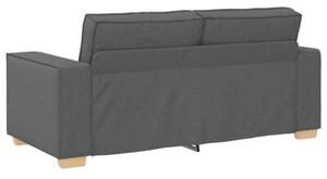 Sofa 2-osobowa ciemnoszara 180x78x84 cm tkanina