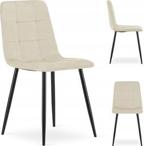 Krzeso Tapicerowane Welurowe Velvet Do Salonu Kuchni Jadalni Cube