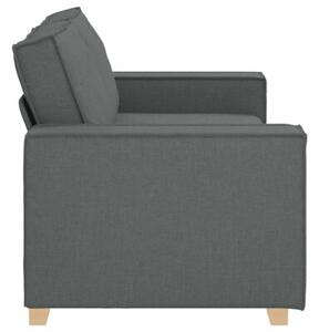 Sofa 2-osobowa ciemnoszara 180x78x84 cm tkanina