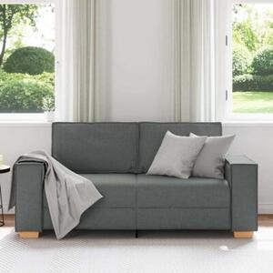 Sofa 2-osobowa ciemnoszara 180x78x84 cm tkanina